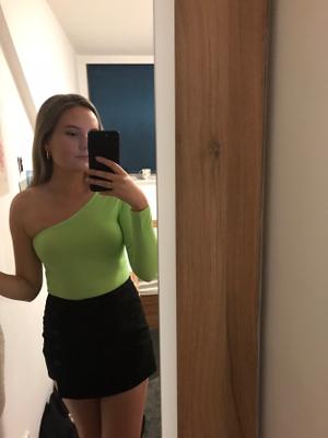 Neon Green One Sleeve Bodysuit