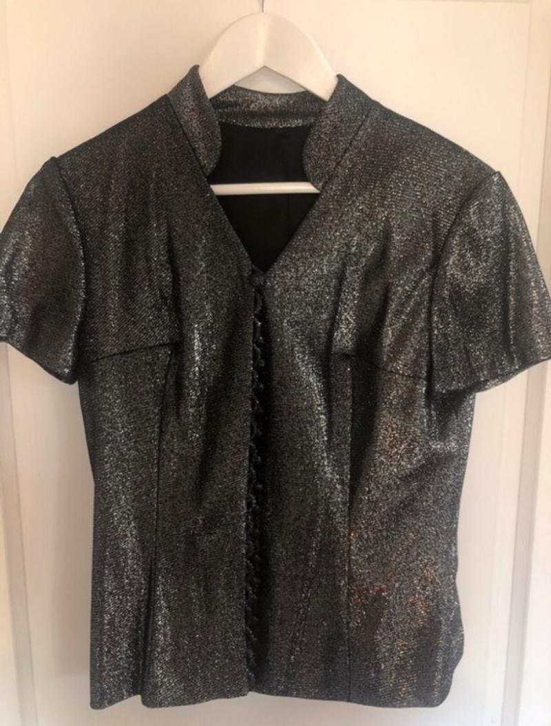 Glitter top with cute buttons