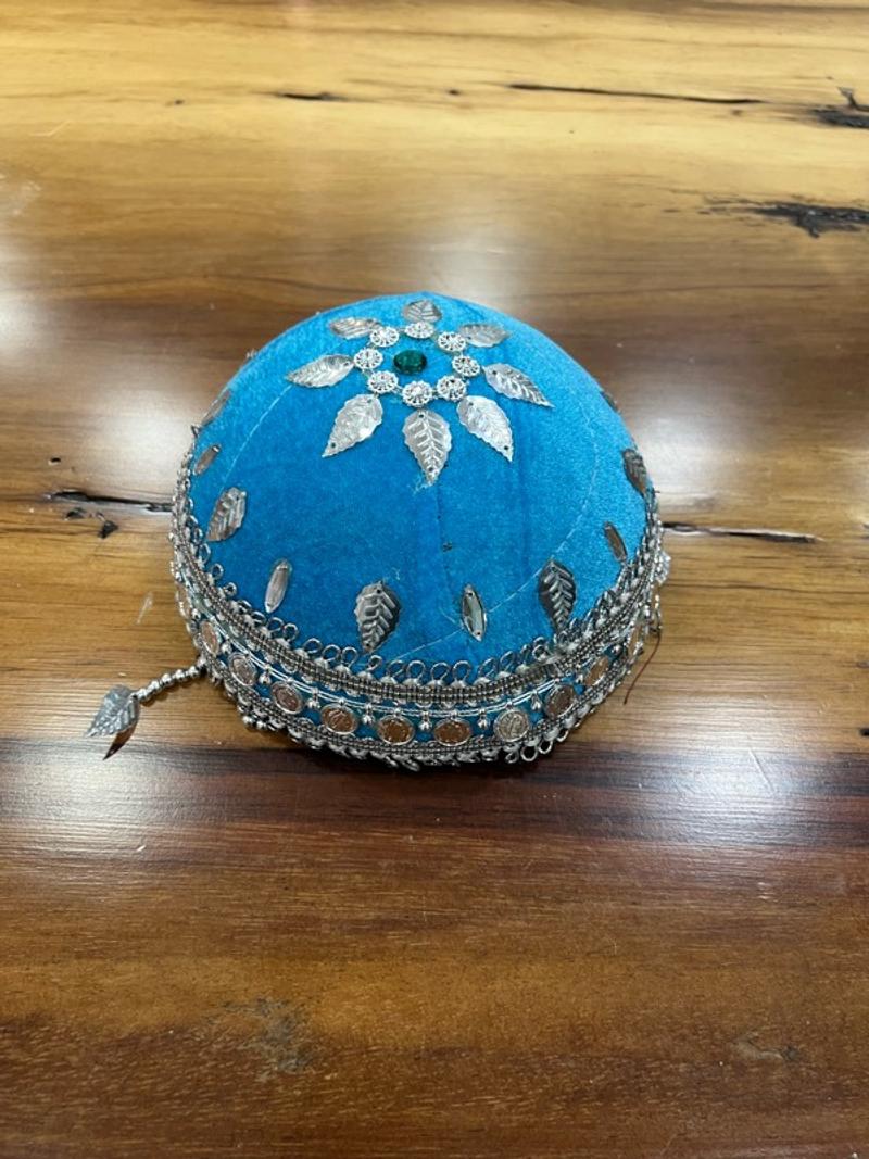 Traditional Hat - Blue & Silver