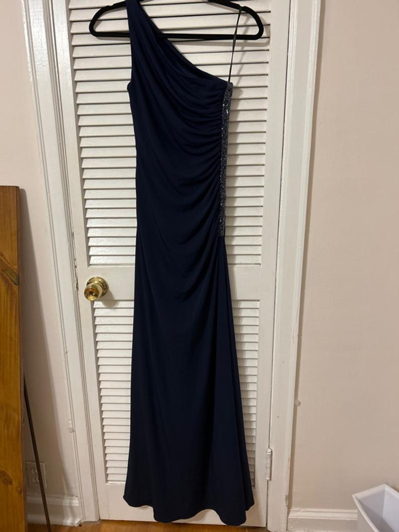 Navy floor length gown