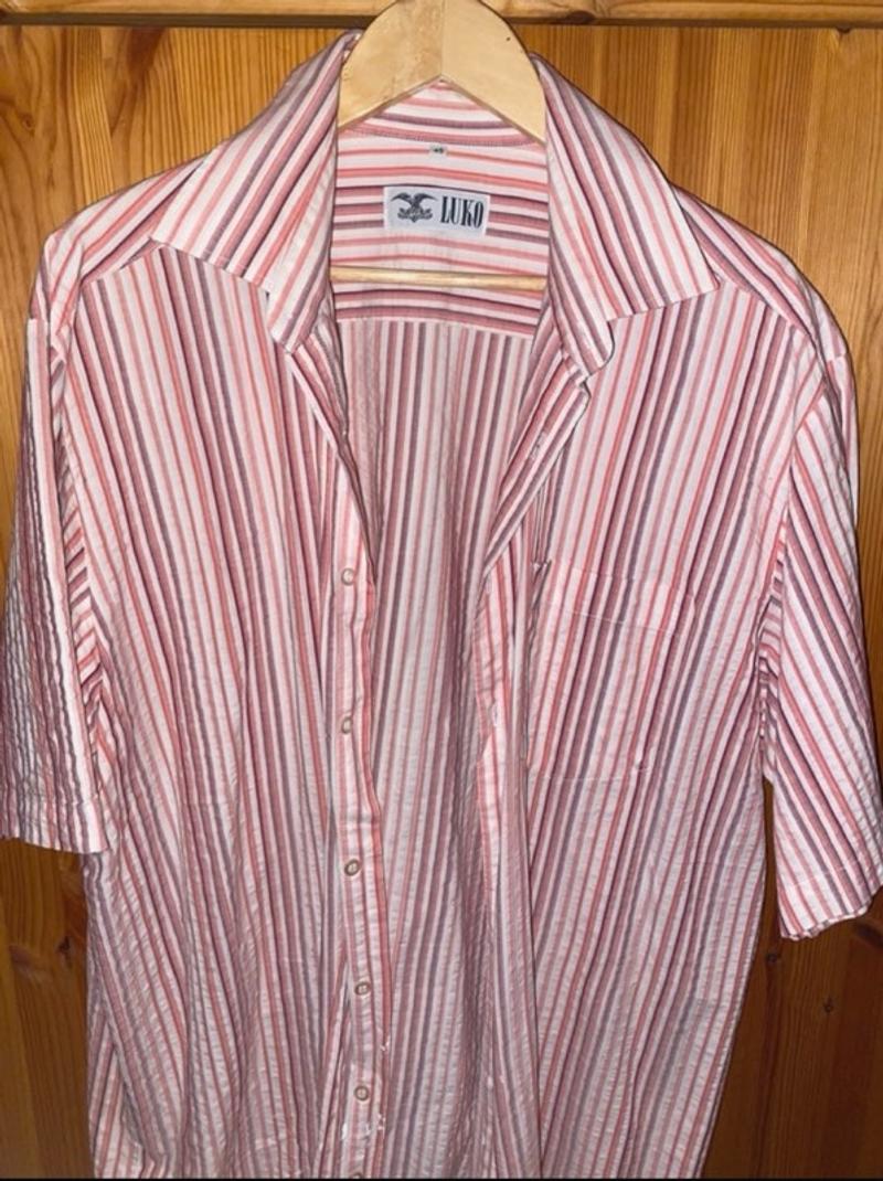 Pink and white vintage shirt