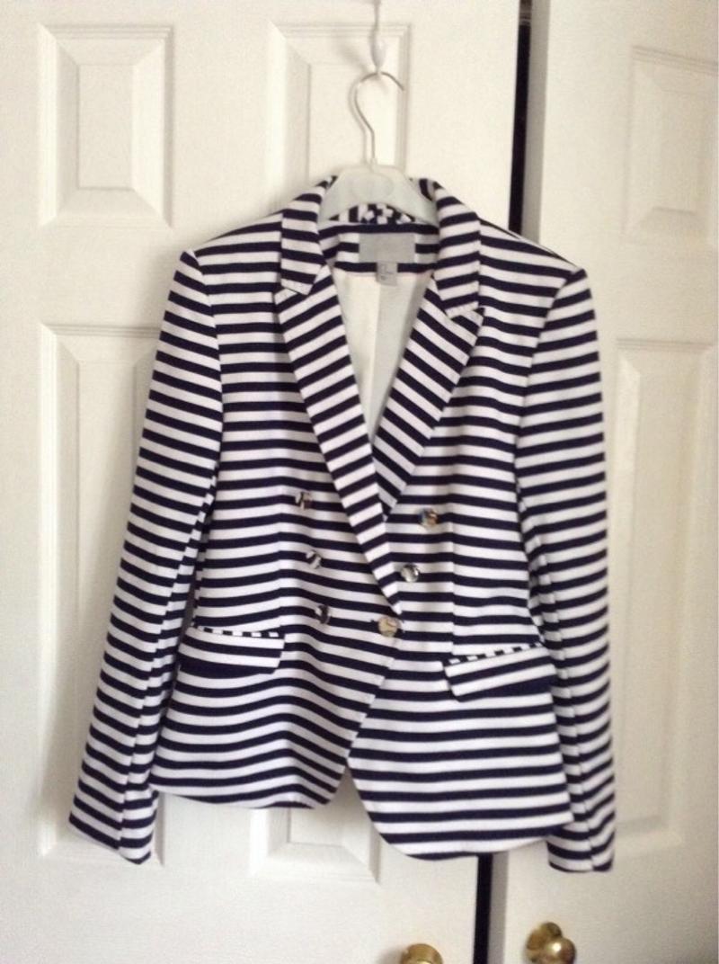 Blue and white blazer by H&M