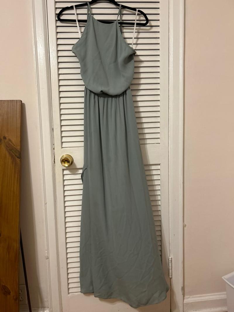 Sage floor length dress